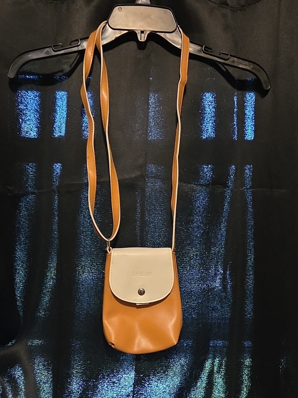 SHEIN Tan and Cream Crossbody Mini Bag